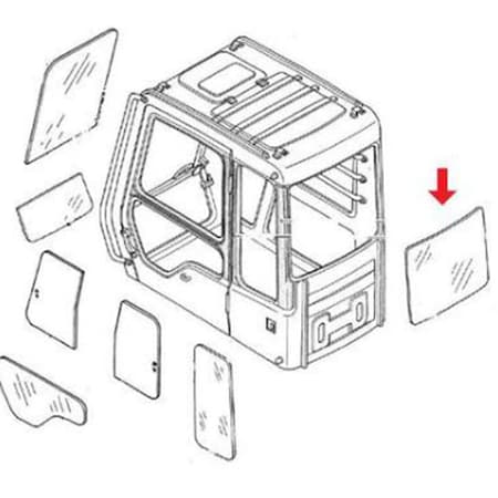 Aftermarket Cab Rear Window Glass CAH40-0195